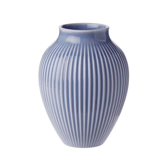 Knabstrup vase ribbed 12.5 cm - lavender blue - Knabstrup Keramik