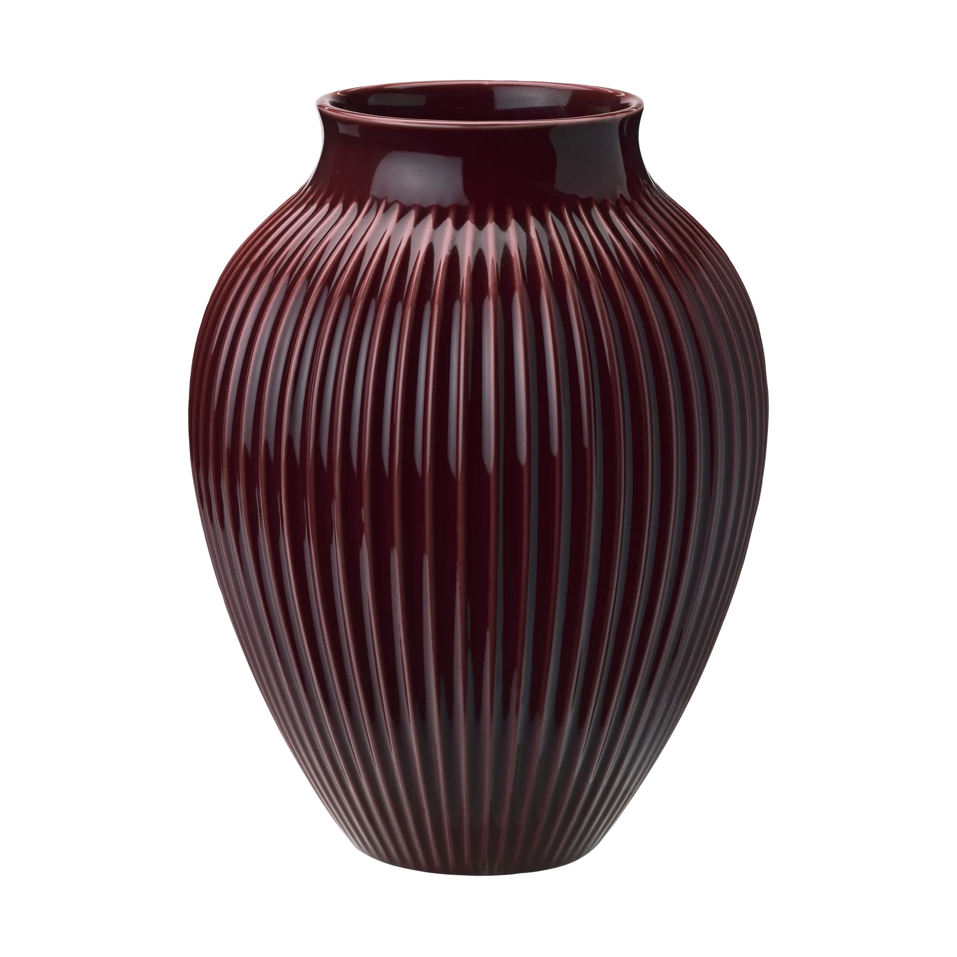 Knabstrup vase ribbed 27 cm, Berry Knabstrup Keramik