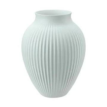 Knabstrup vase ribbed 27 cm - Ice blue - Knabstrup Keramik