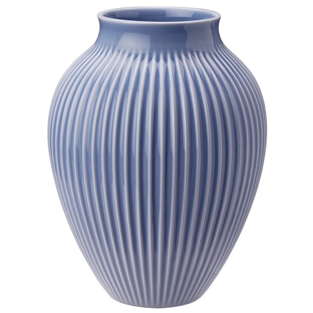 Knabstrup vase ribbed 27 cm - lavender blue - Knabstrup Keramik