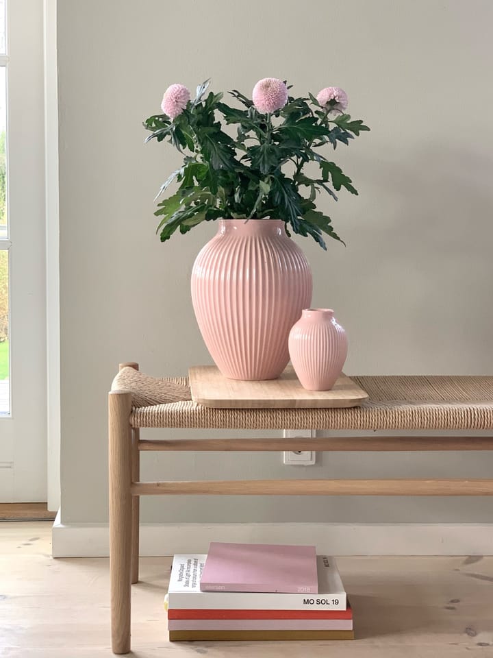 Knabstrup vase ribbed 27 cm - Pink - Knabstrup Keramik