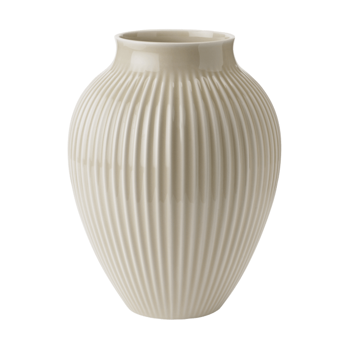 Knabstrup vase ribbed 27 cm - Ripple sand - Knabstrup Keramik
