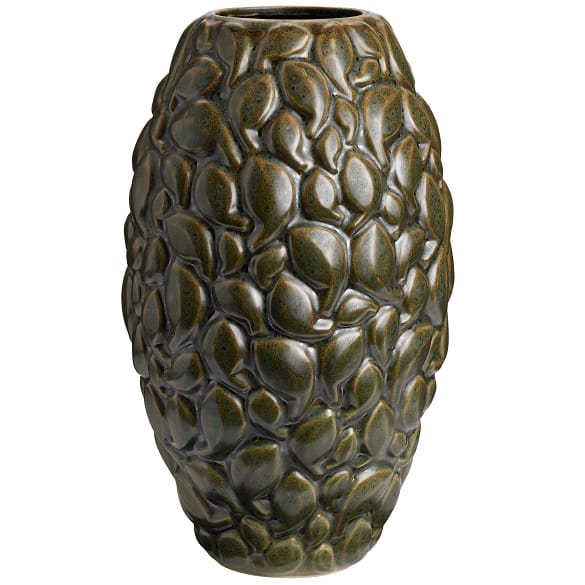 Leaf vase Limited Edition 40 cm - Khaki green - Knabstrup Keramik