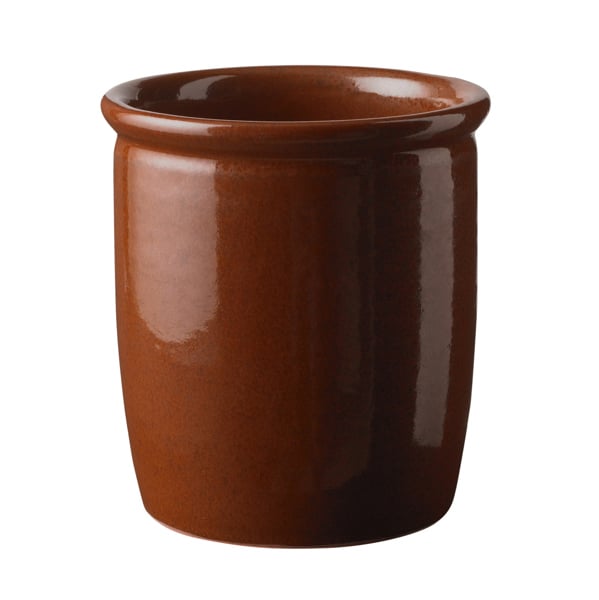 Knabstrup Keramik Pickle jar 1 l brown | Scandinavian Design | Storage jars | Brown