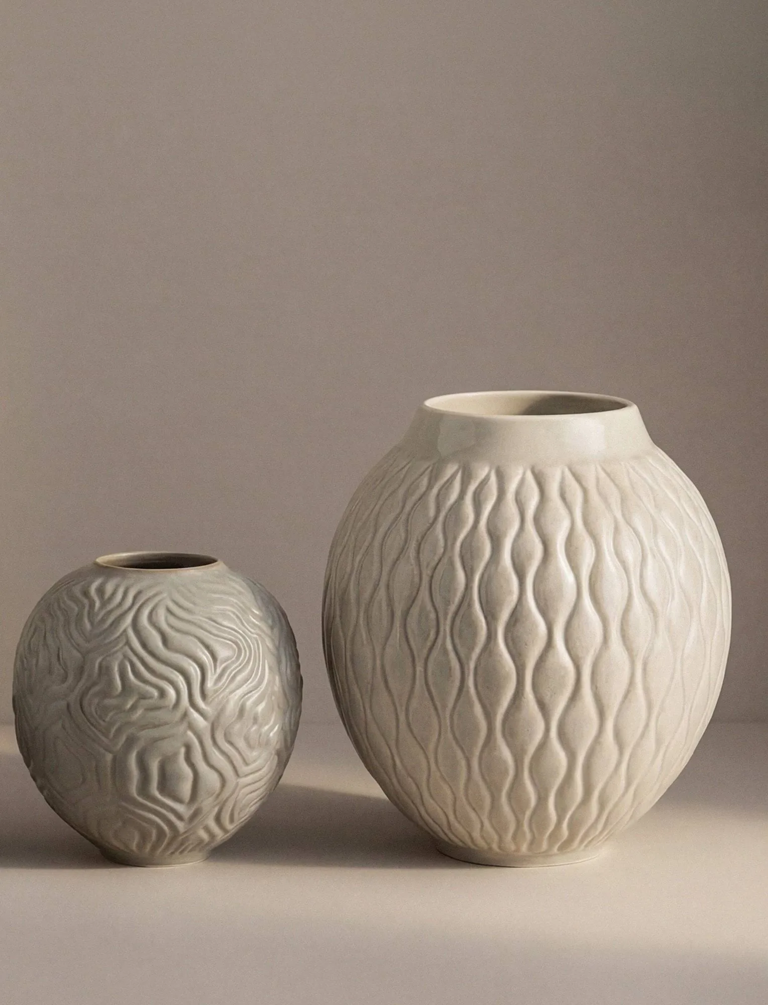 Solum vase, Ash, 24 cm Knabstrup Keramik