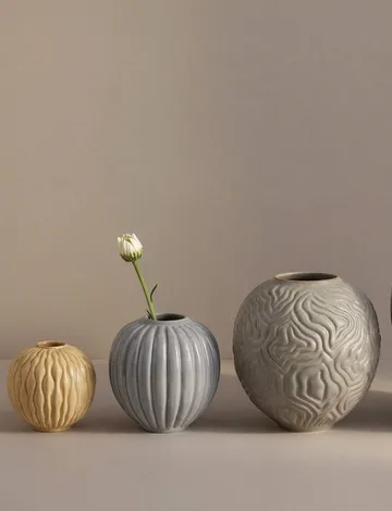 Solum vase - Ochre, 8.5 cm - Knabstrup Keramik