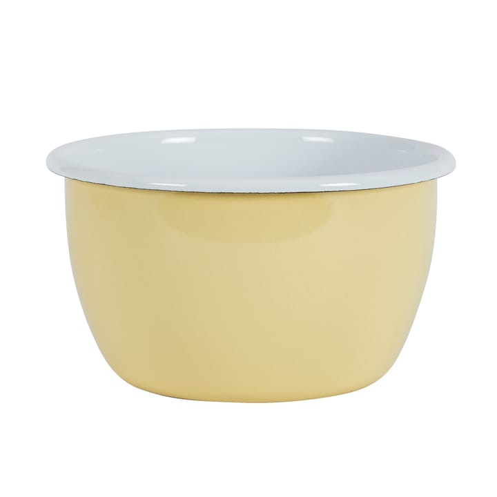Kockums enamel bowl 16 cm - Yellow citron - Kockums Jernverk