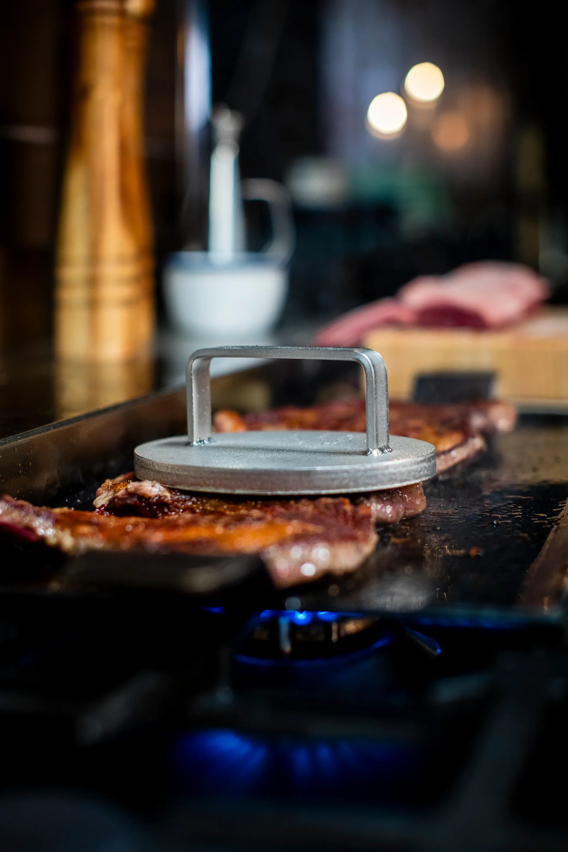 Kockums grill press, Stainless steel, 16x12 cm Kockums Jernverk