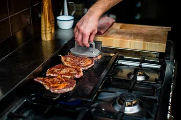 Kockums grill press - Stainless steel, 16x12 cm - Kockums Jernverk