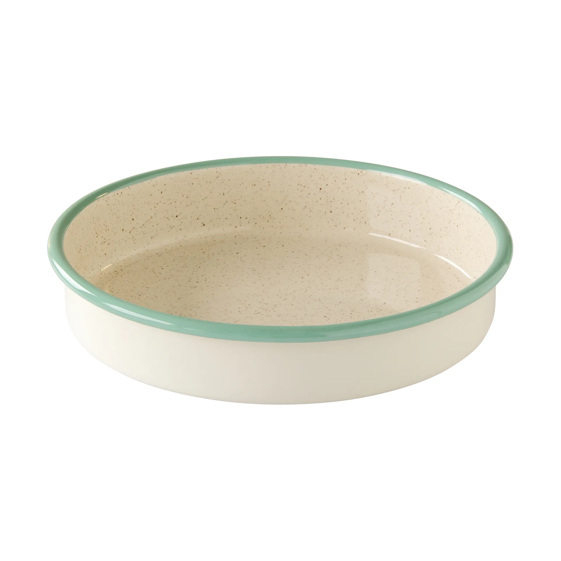 Kockums oven dish, Cream Lux-green, round, Ø24 cm Kockums Jernverk