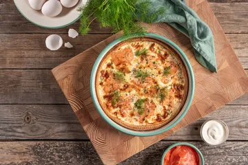 Kockums oven dish - Cream lux-green, round, Ø28 cm - Kockums Jernverk