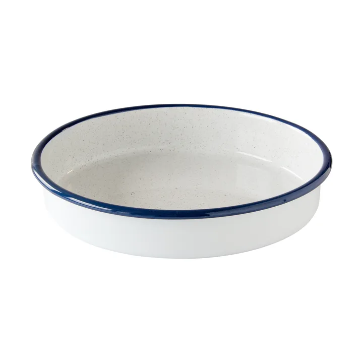 Kockums oven dish - Kockums white-blue, round, Ø28 cm - Kockums Jernverk