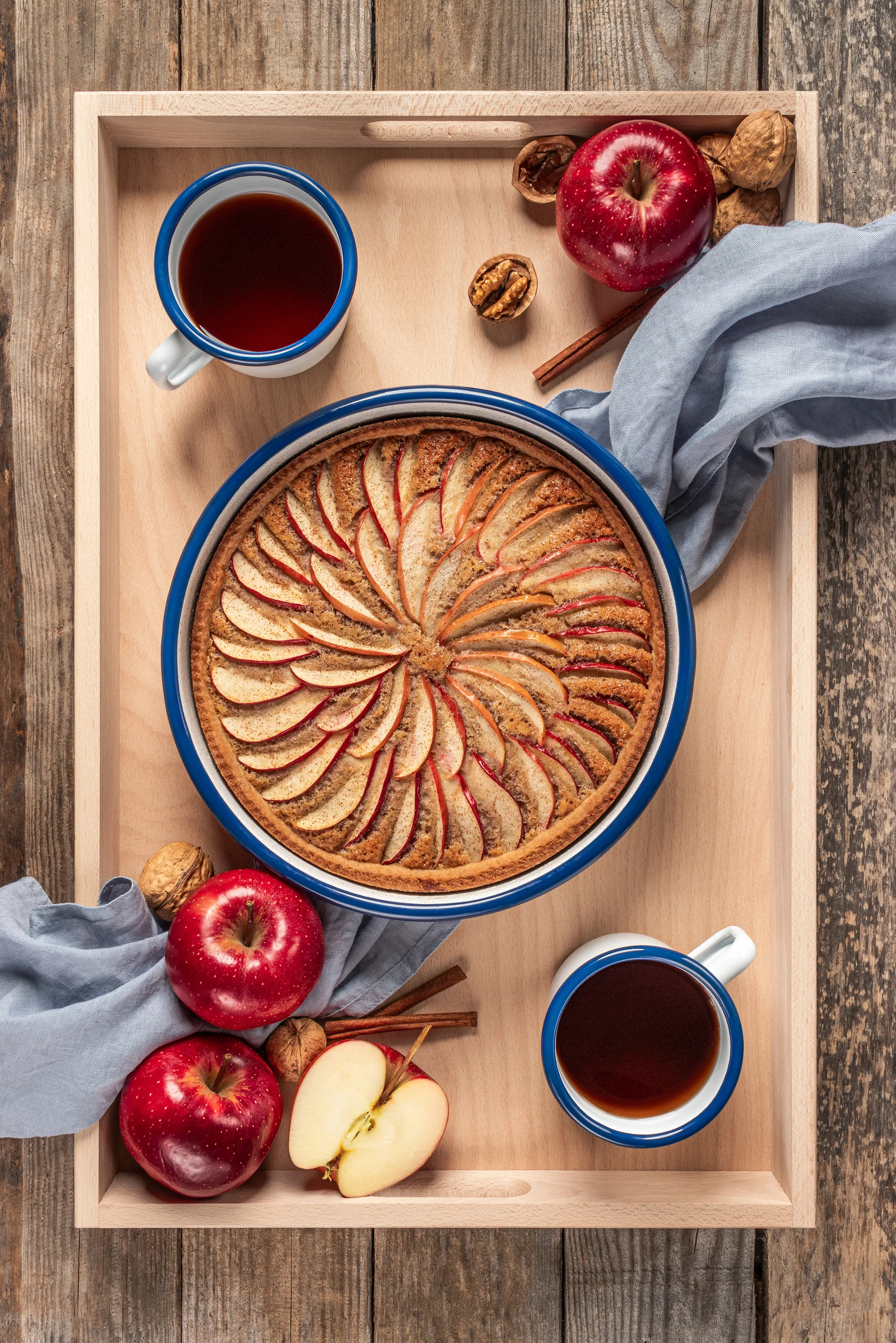 Kockums oven dish, Kockums white-blue, round, Ø28 cm Kockums Jernverk