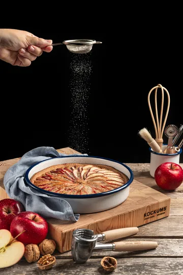 Kockums oven dish - Kockums white-blue, round, Ø28 cm - Kockums Jernverk