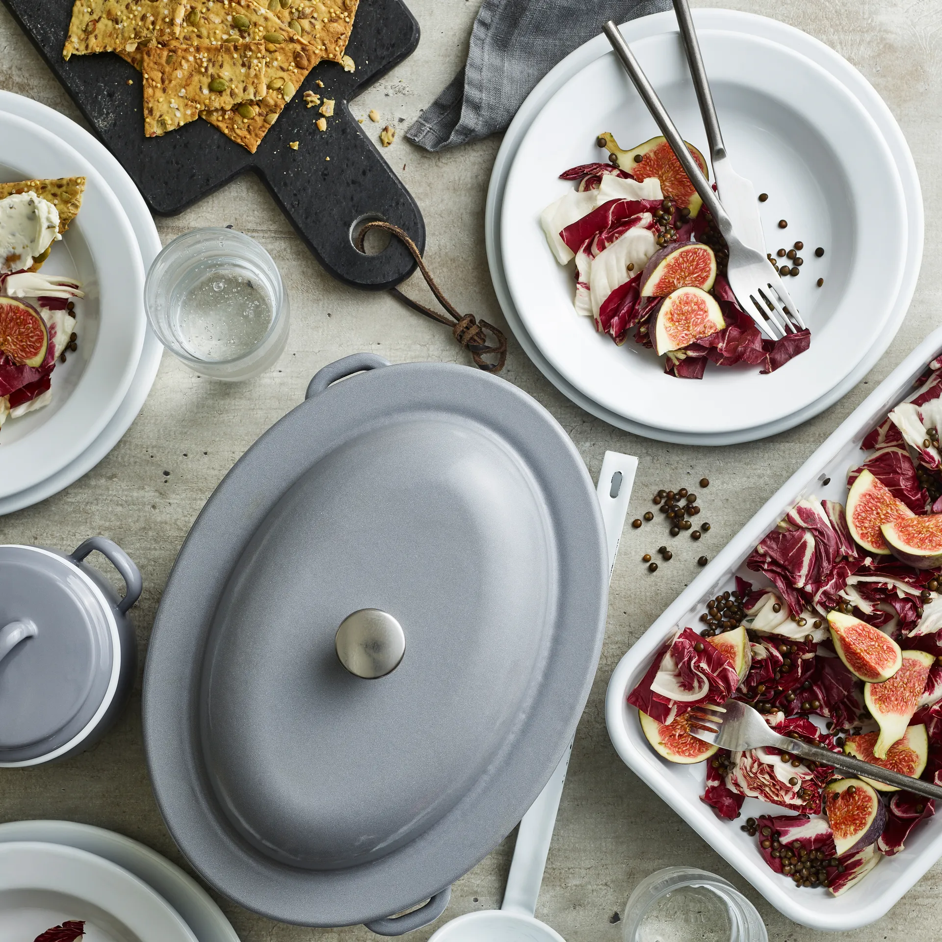 Kockums Paket deep plate 22 cm 4-pack, Kockums grey Kockums Jernverk