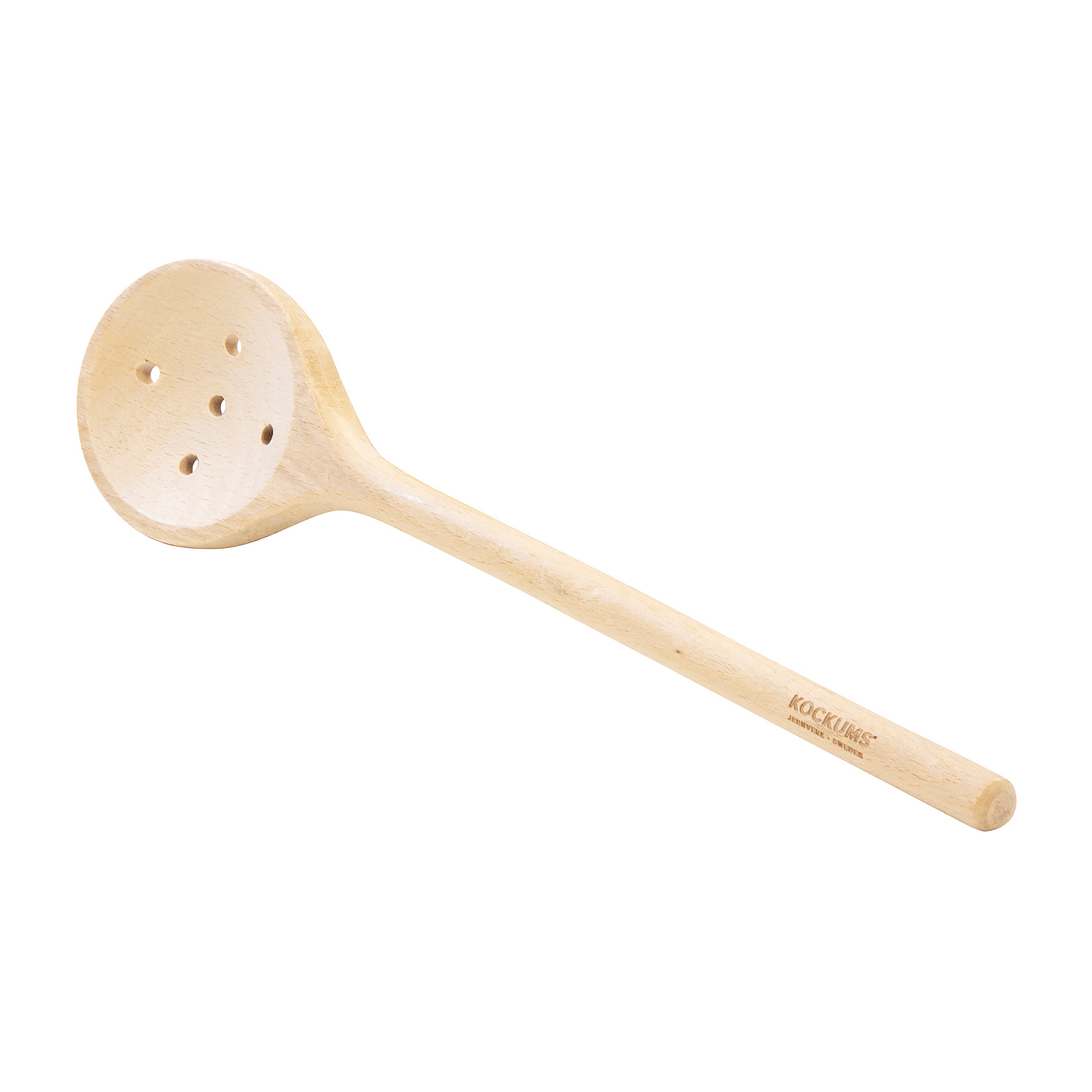 Kockums wooden spoon with 5 hole 30 cm from Kockums Jernverk