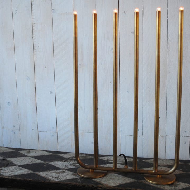 December 6 candlestick, Raw brass Konsthantverk
