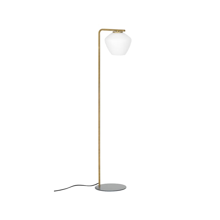 DK floor lamp - Raw brass/matte white - Konsthantverk