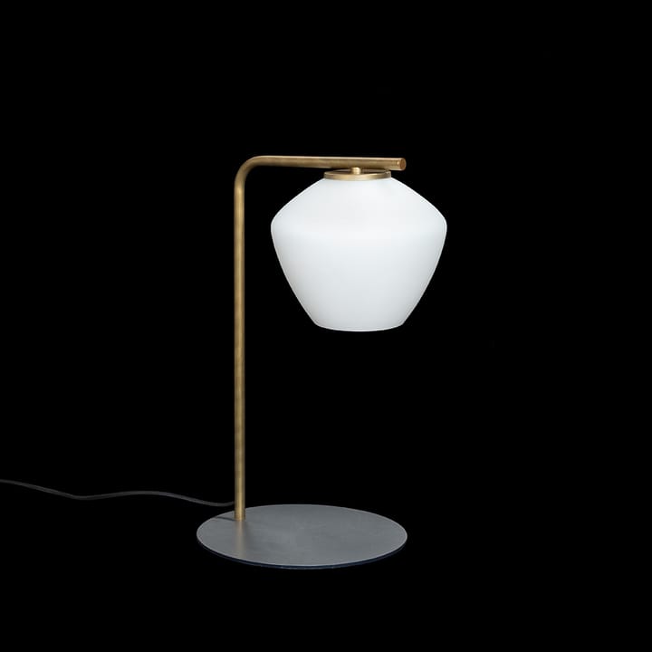 DK table lamp - Raw brass/matte white - Konsthantverk
