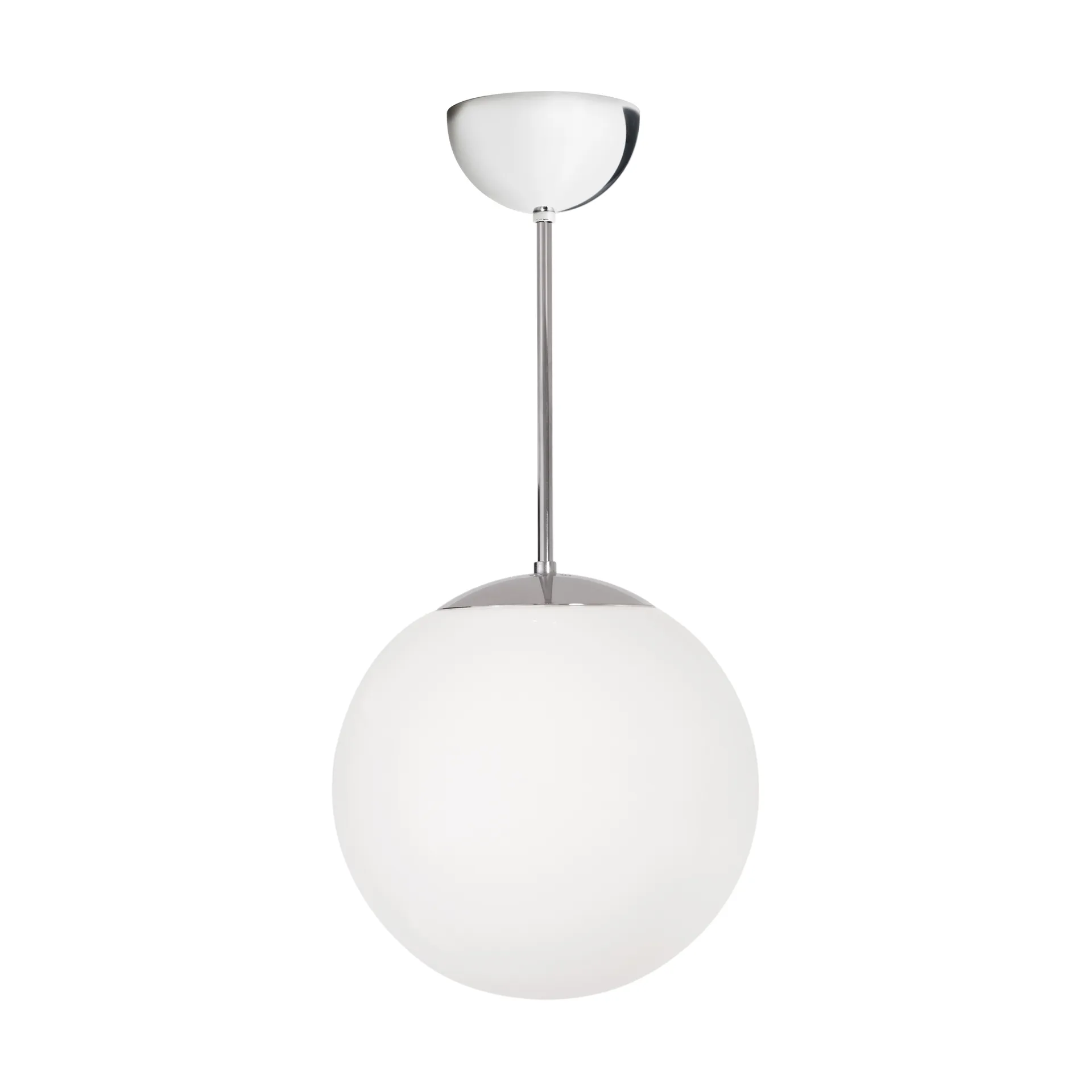 Funkis Glob pendant, White-chrome Ø20 cm Konsthantverk