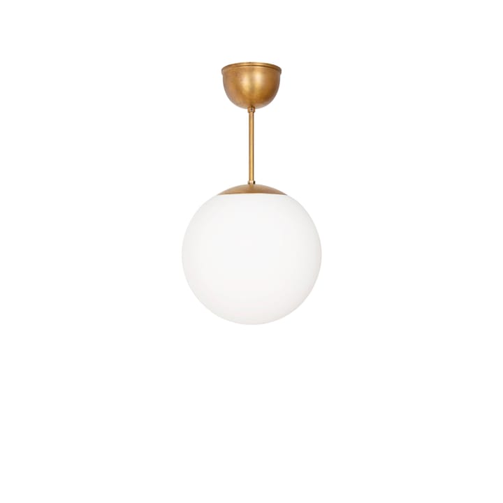 Funkis Glob pendant - White matte raw brass Ø20 cm - Konsthantverk