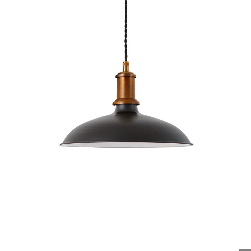 Konsthantverk Kavaljer pendant Black matte, raw brass, small