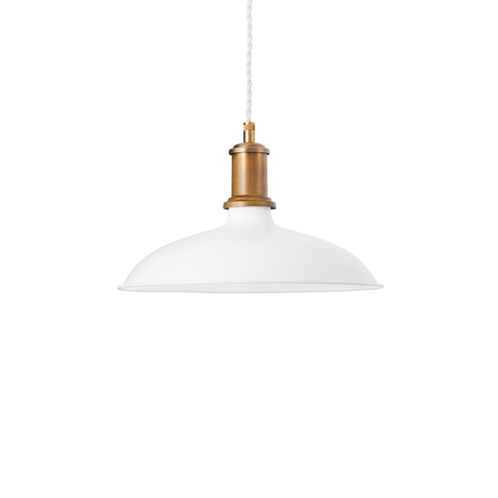 Kavaljer pendant - White matte, raw brass, small - Konsthantverk