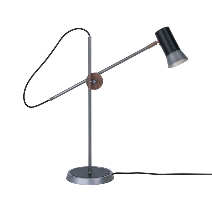 Kusk table lamp - Raw iron/black leather - Konsthantverk