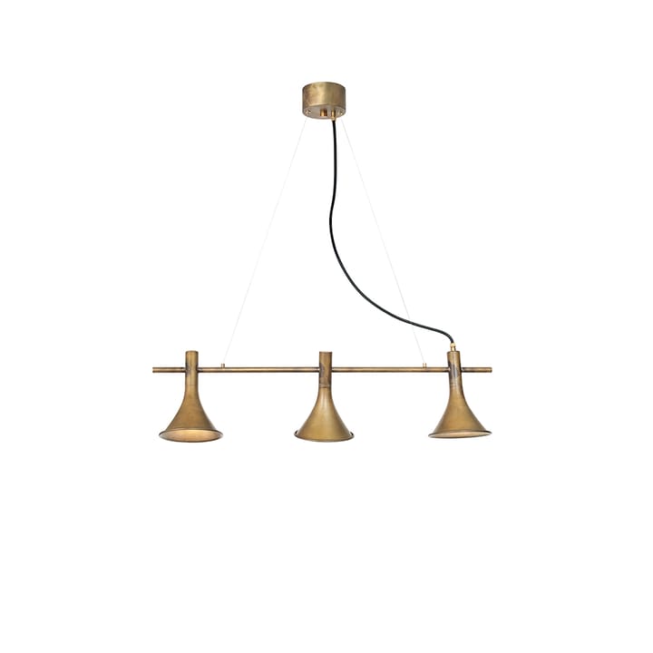 Megafon 3-Low Straight Pendant - Raw brass - Konsthantverk