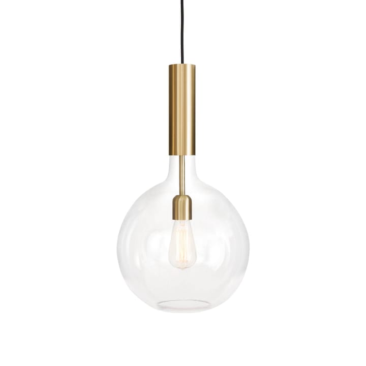 Rosdala pendant - Clear glass-brushed brass-large - Konsthantverk