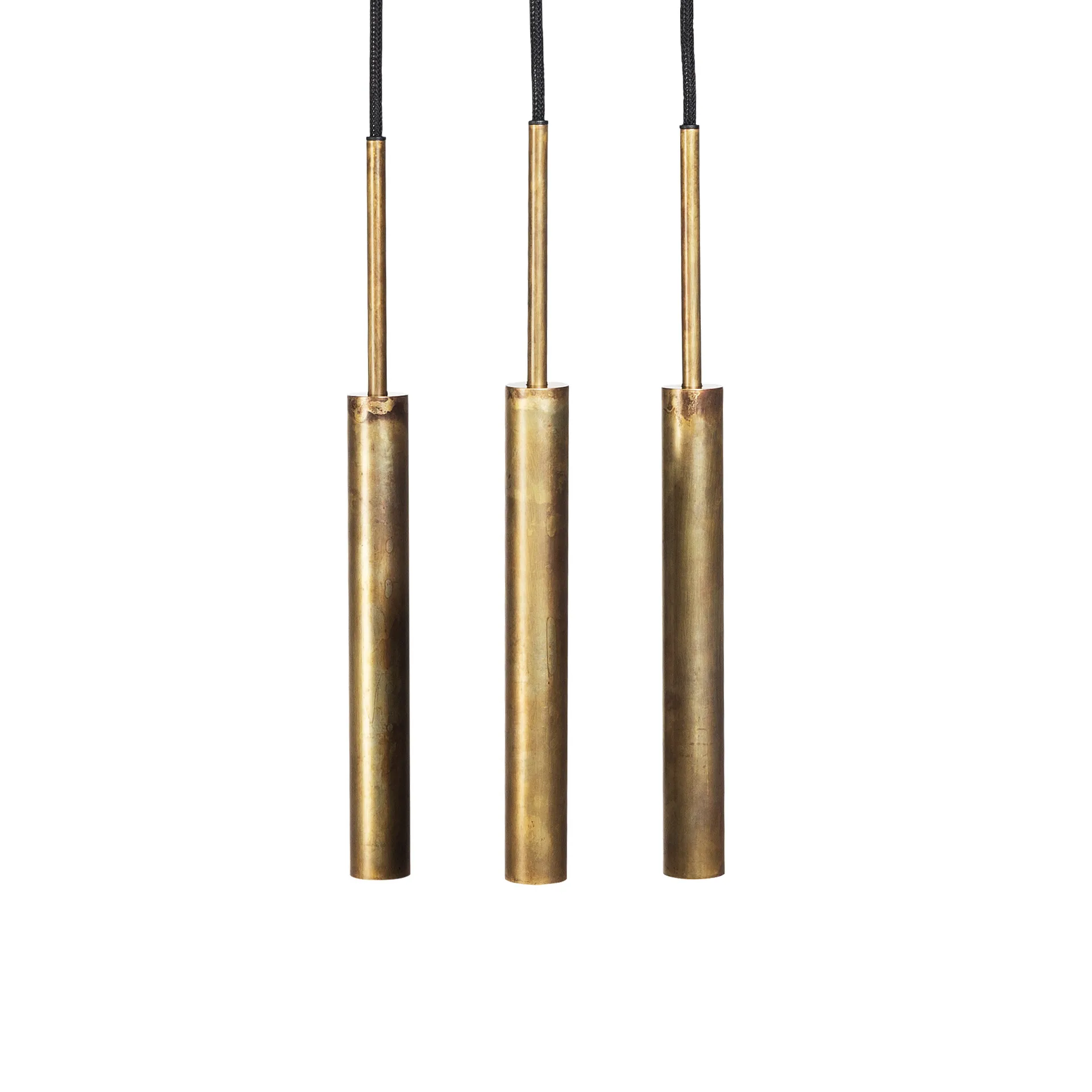 Stav pendant 3 oblong ceiling plate, Raw brass Konsthantverk