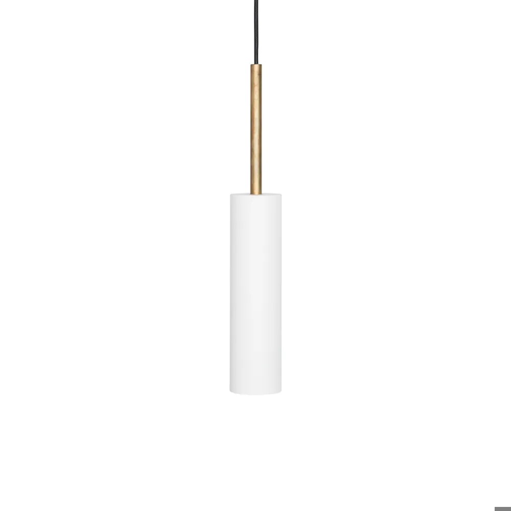 Konsthantverk Stav pendant XL White/raw brass