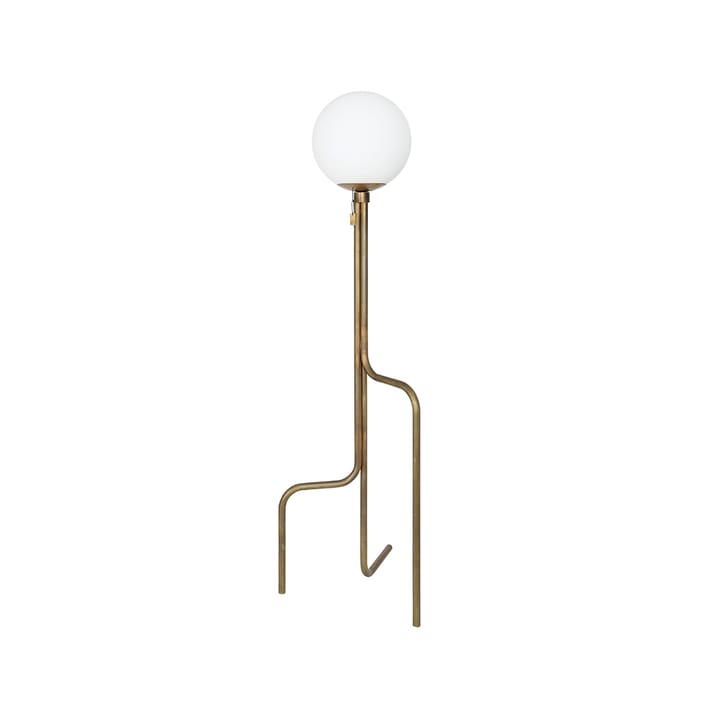 Strapatz floor lamp - Raw brass/matte white - Konsthantverk