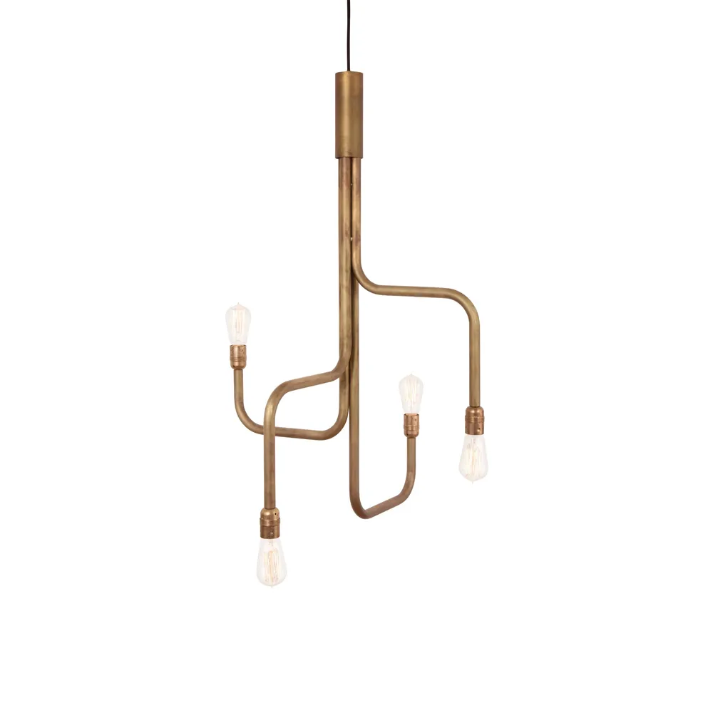 Konsthantverk Strapatz pendant Raw brass, large | Scandinavian Design | Pendant lamps | Gold-coloured