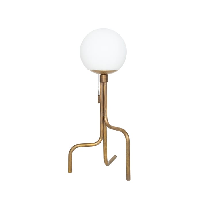 Strapatz table lamp - Raw brass/matte white - Konsthantverk