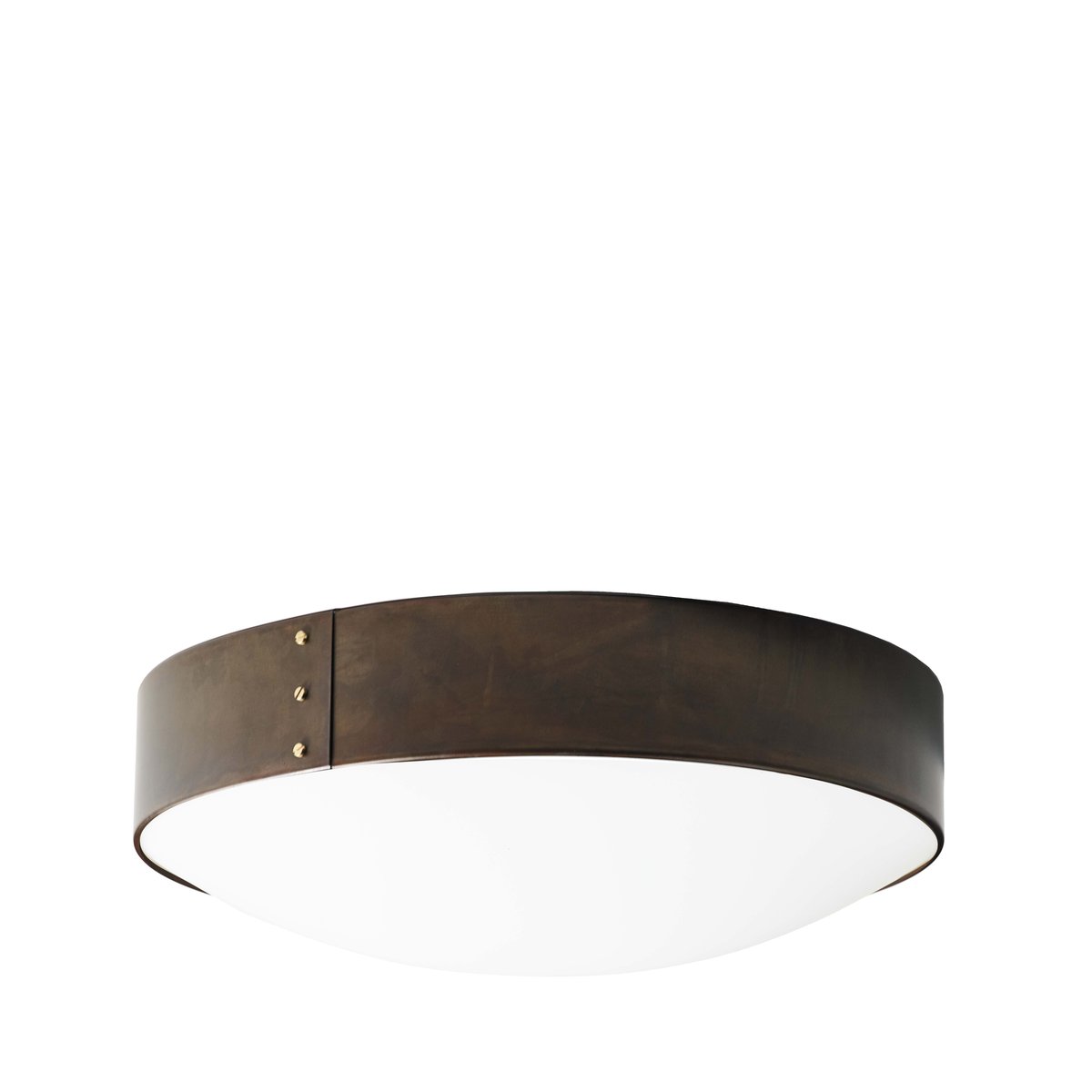 Konsthantverk Svep ceiling light Iron oxide, o55cm, opal acrylic