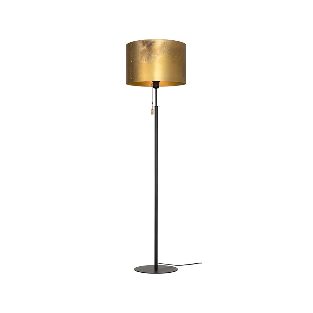 Konsthantverk Svep floor lamp Black/raw brass | Scandinavian Design | Floor lamps | Black