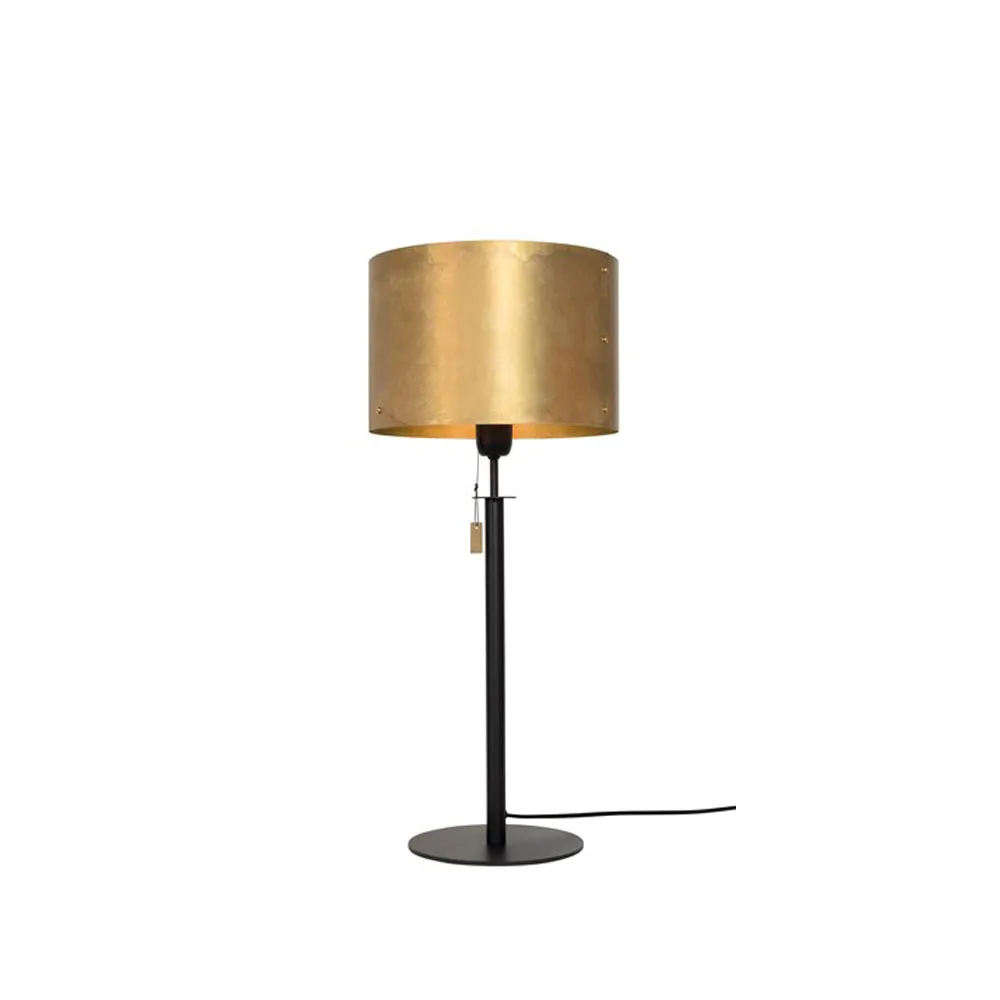 Konsthantverk Svep table lamp Black/raw brass | Scandinavian Design | Desk & table lamps | Black