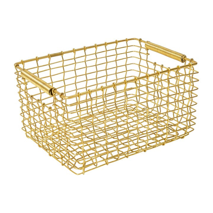Rectangular 19 storage basket - brass - Korbo