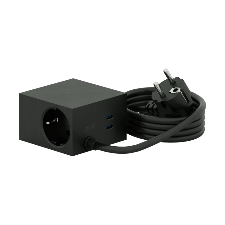 Cuboid+ outlet USB-C 30W 2 m - Black - Kord