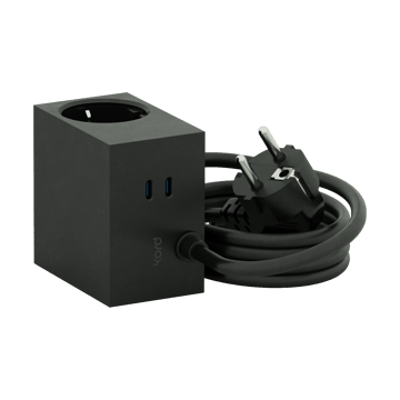 Cuboid+ outlet USB-C 30W 2 m - Black - Kord