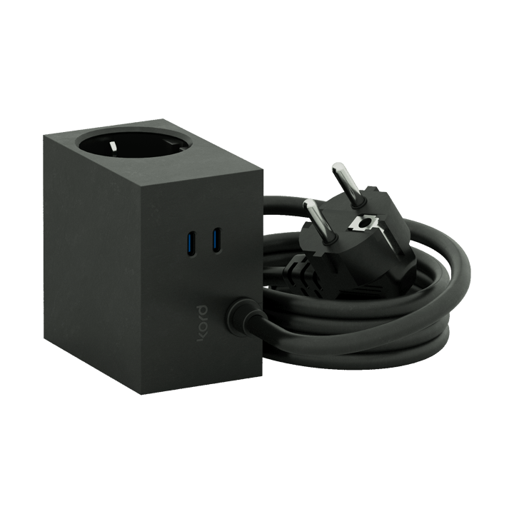 Cuboid+ outlet USB-C 30W 2 m, Black Kord
