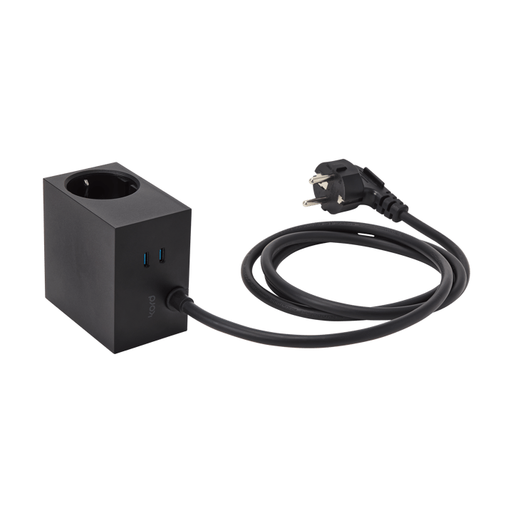 Cuboid+ outlet USB-C 30W 2 m, Black Kord