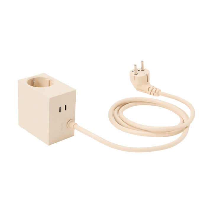 Cuboid+ outlet USB-C 30W 2 m, Pearled Ivory Kord