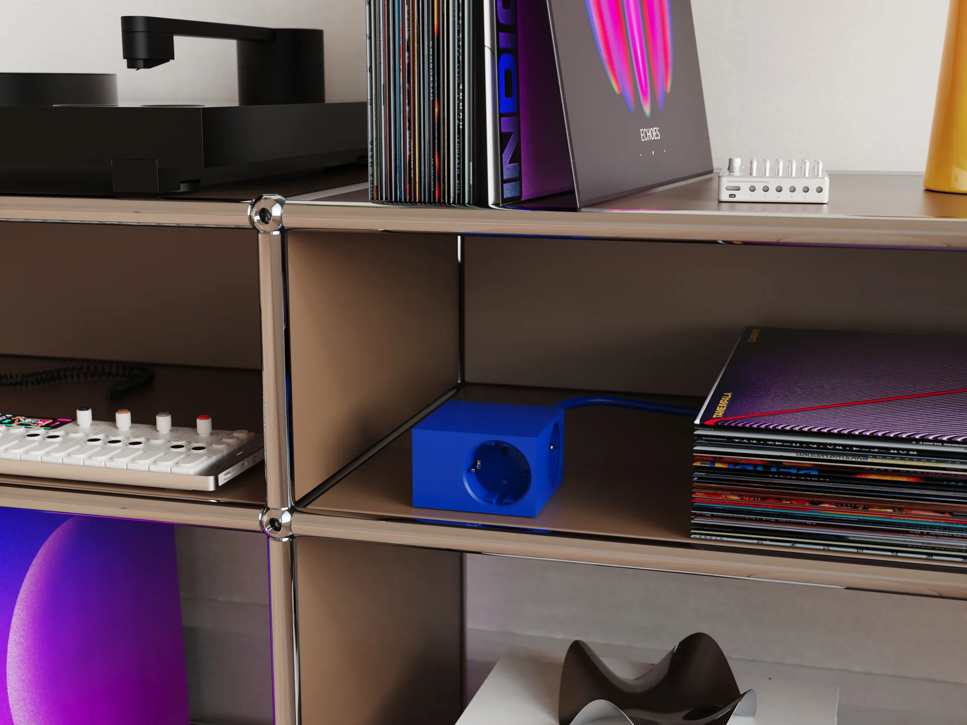 Cuboid+ power strip USB-C 30W 2 m, Catalina Blue Kord
