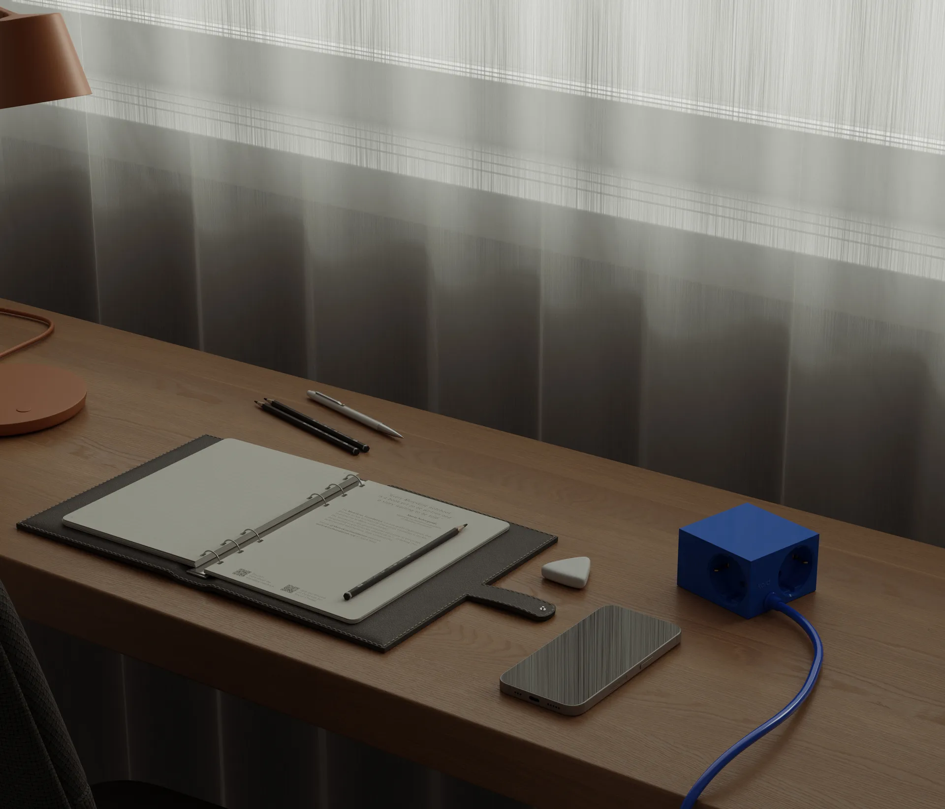Cuboid+ power strip USB-C 30W 2 m, Catalina Blue Kord