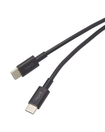 Kord USB-C to USB-C charging cable 1,8 m - Black - Kord