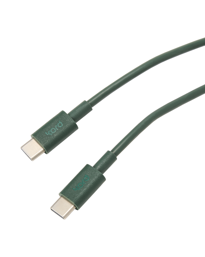 Kord USB-C to USB-C charging cable 1,8 m, Dark Green Kord