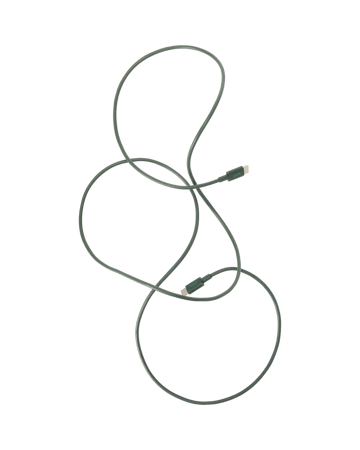 Kord USB-C to USB-C charging cable 1,8 m - Dark Green - Kord