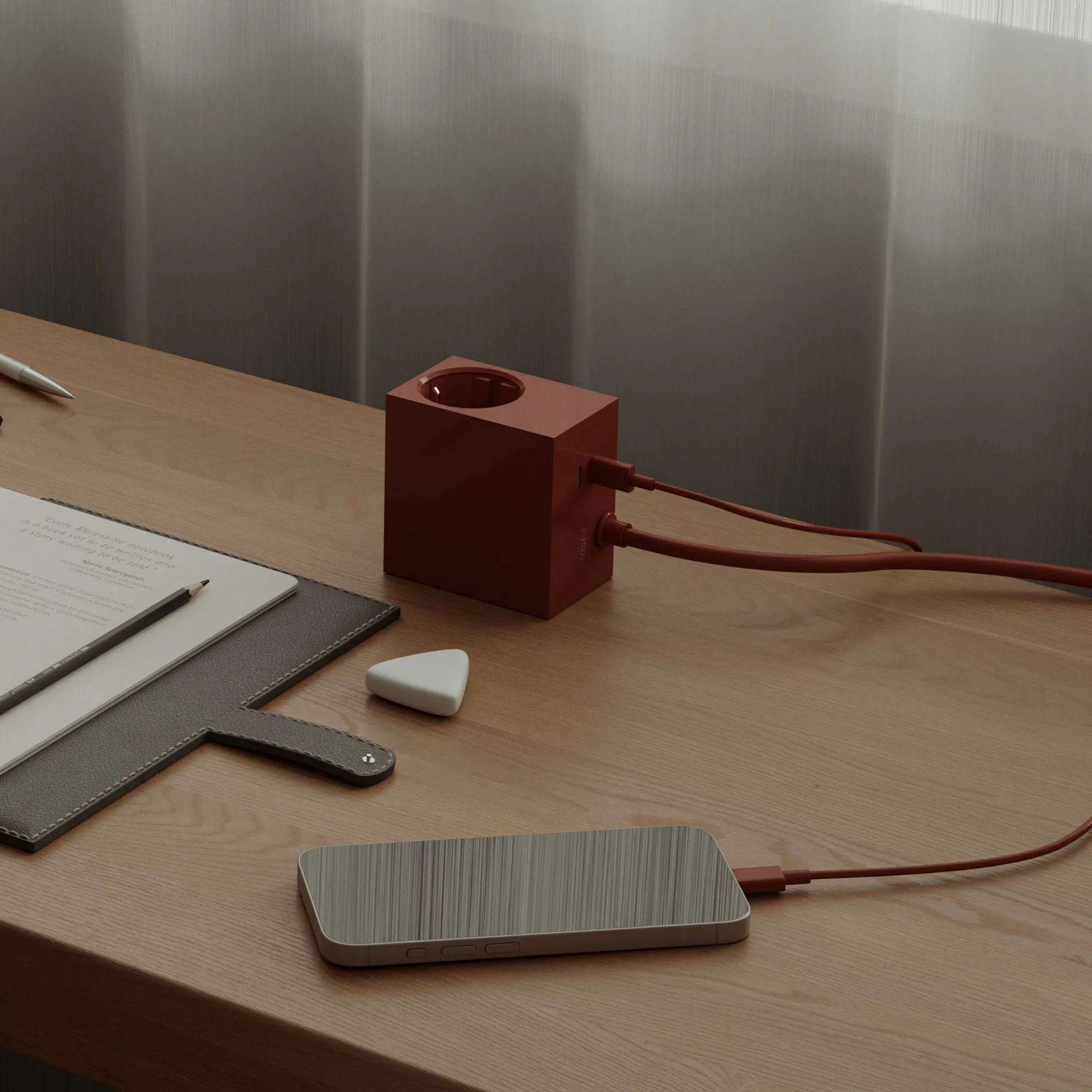 Kord USB-C to USB-C charging cable 1,8 m, Fired Brick Kord